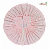Cotton Plain Thread Work Baby Pink Laddu Gopal Poshak